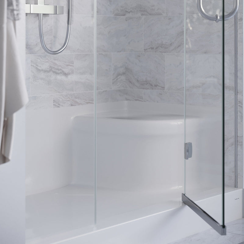 Swiss Madison Aquatique 60" x 32" Left Drain, Shower Base - SM-SB537W - Backyard Provider