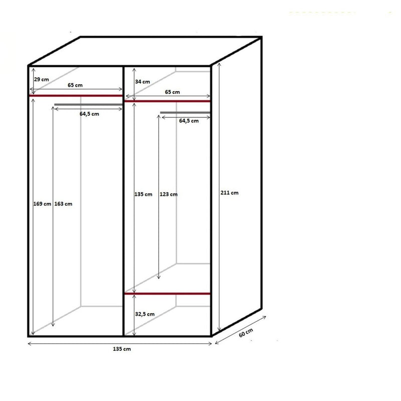 Maxima House ZION Wardrobe - MAR006 - Backyard Provider