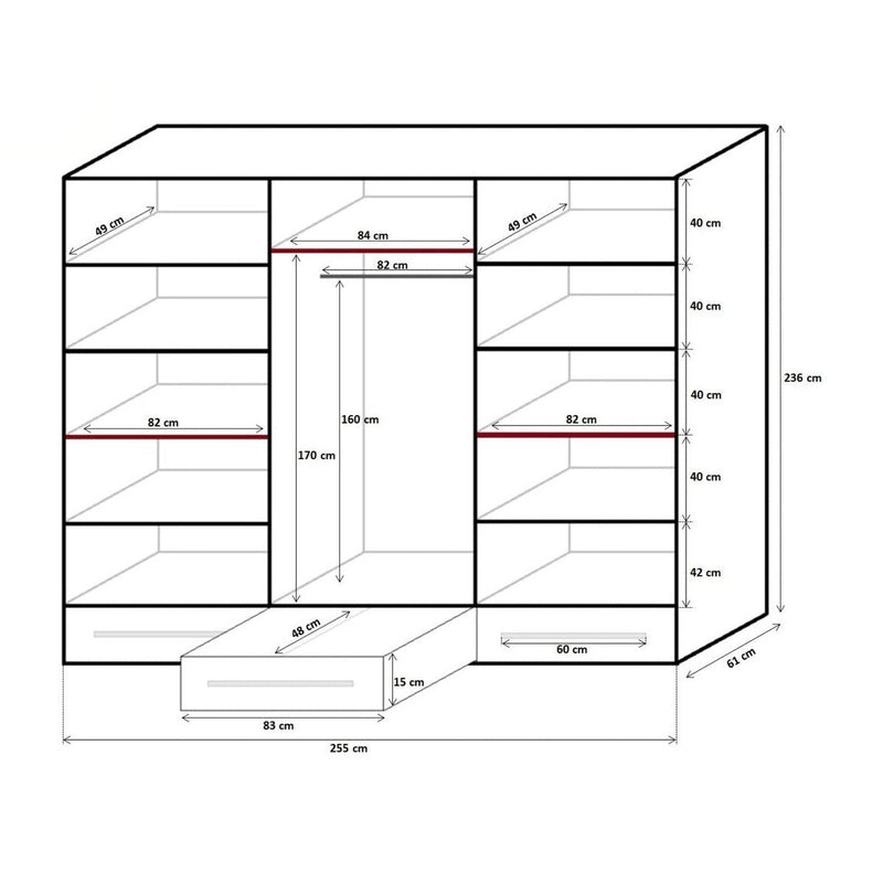 Maxima House Wardrobe AXEL - MAR003 - Backyard Provider