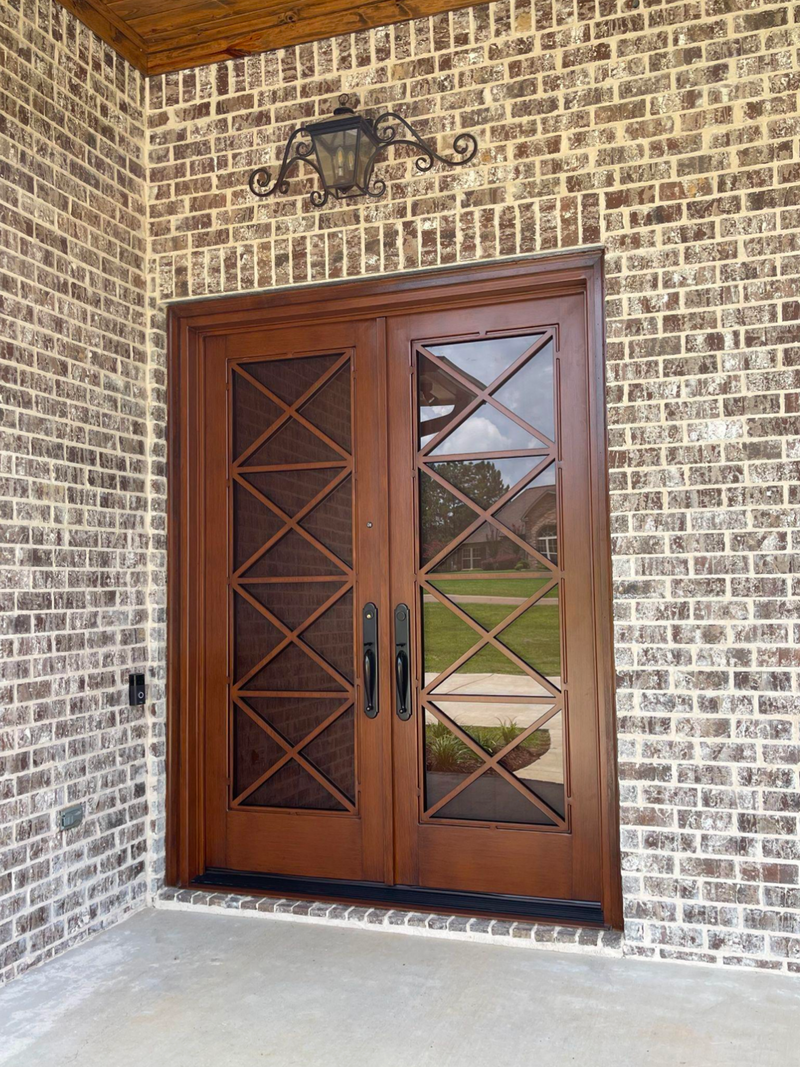 Premier Iron Doors USA Made Custom Iron Entry Door Eskridge Design PIDESKRIDGE