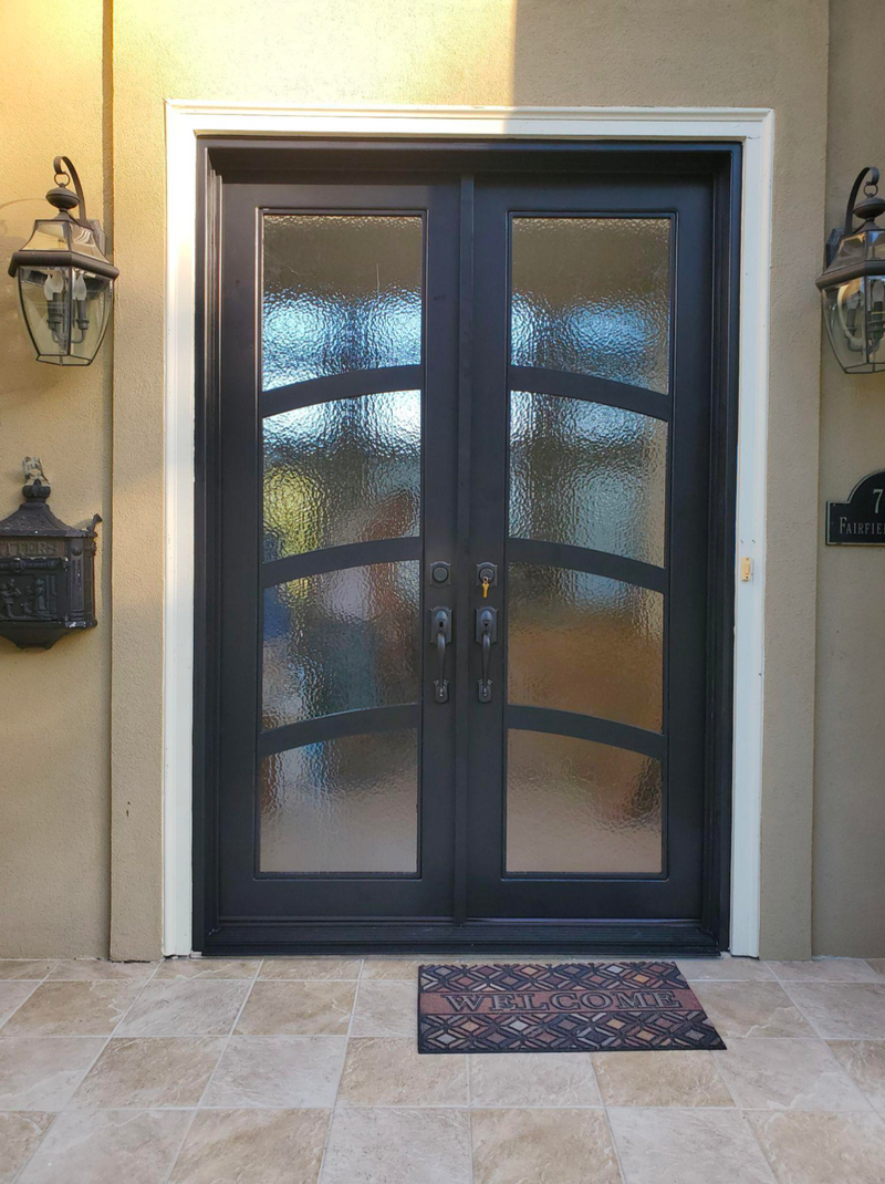 Premier Iron Doors USA Made Custom Iron Entry Door Ley Design PIDLEY