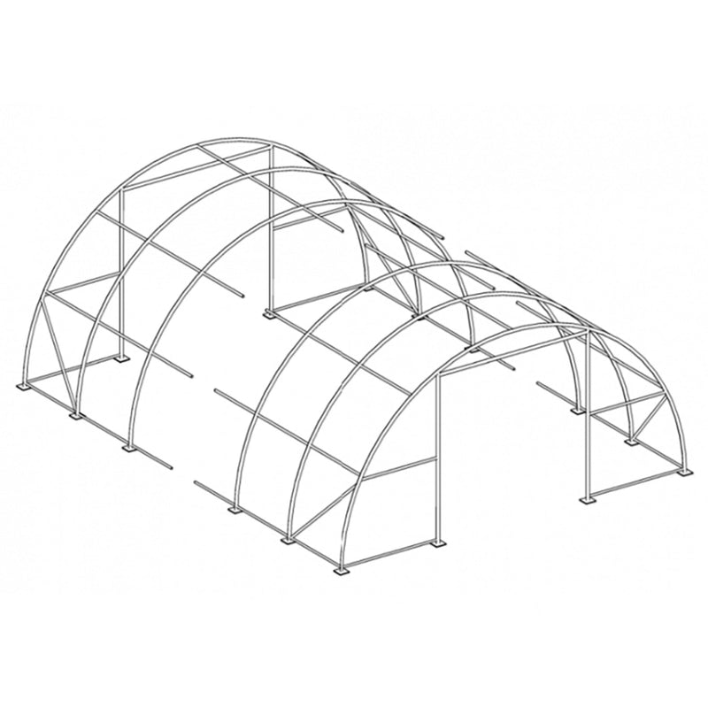 Gold Mountain Single Truss Arch Storage Shelter W30'xL65'xH15' SS000154