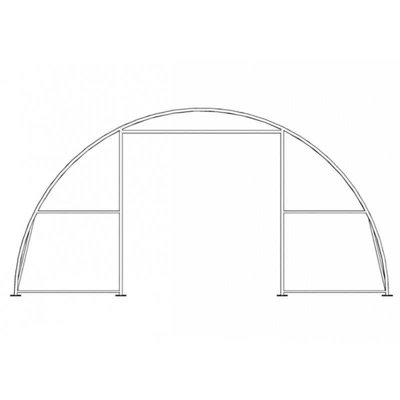 Gold Mountain Single Truss Arch Storage Shelter W30'xL65'xH15' SS000154