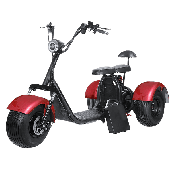 SoverSky T7.0 60V 2000W Fat Tire Electric Trike Scooter - SOV-T70-RED