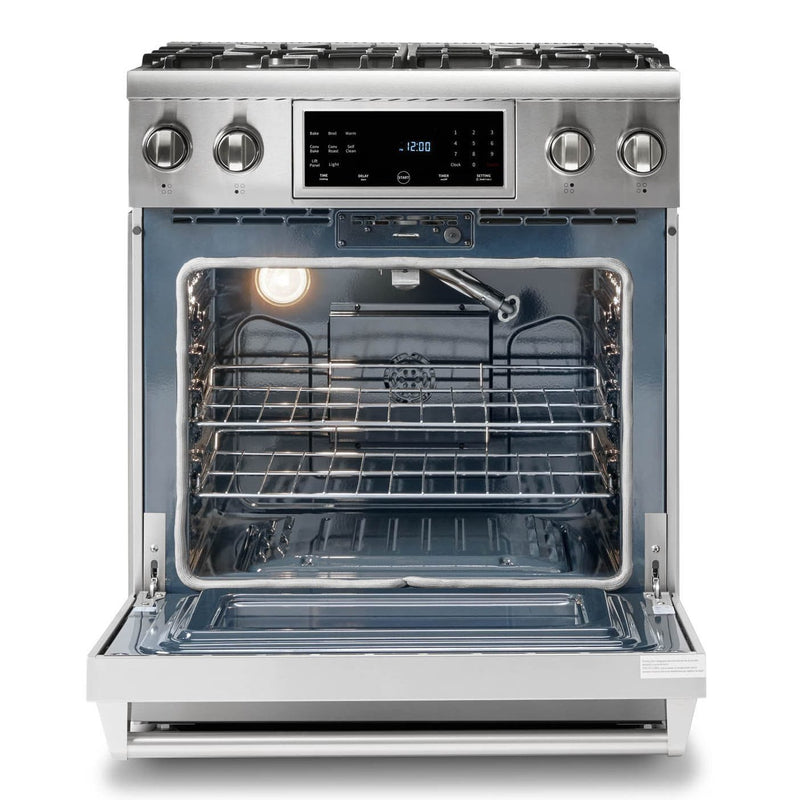 Thor Kitchen 30 In. 4.6 cu. ft. Self-Clean Gas Range in Stainless Steel with Front Touch Control, TRG3001