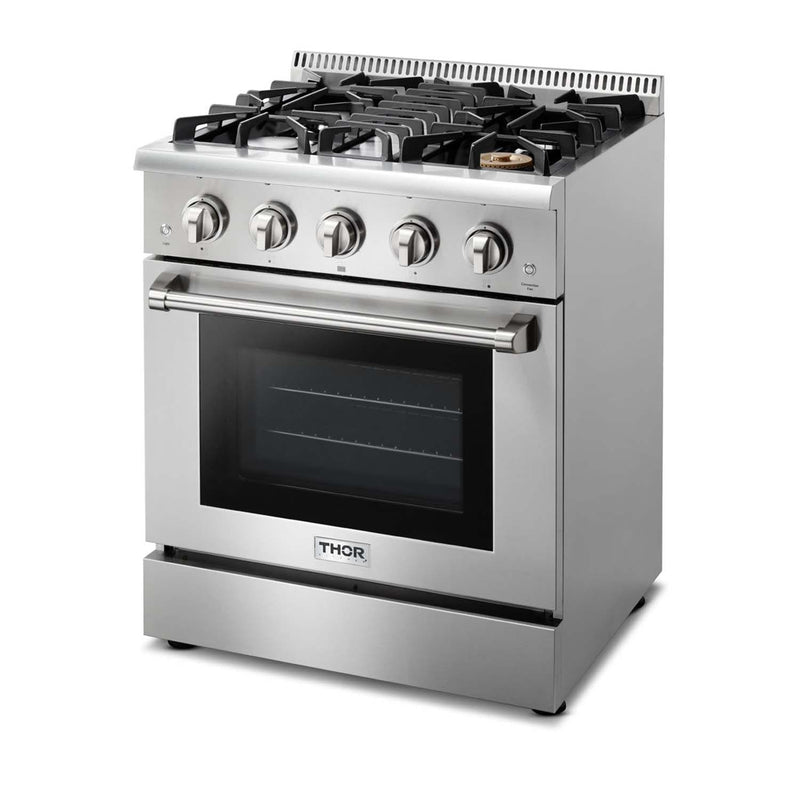 Thor Kitchen 30 in. 4.2 cu. ft. Professional Propane Gas Range in Stainless Steel, HRG3080ULP