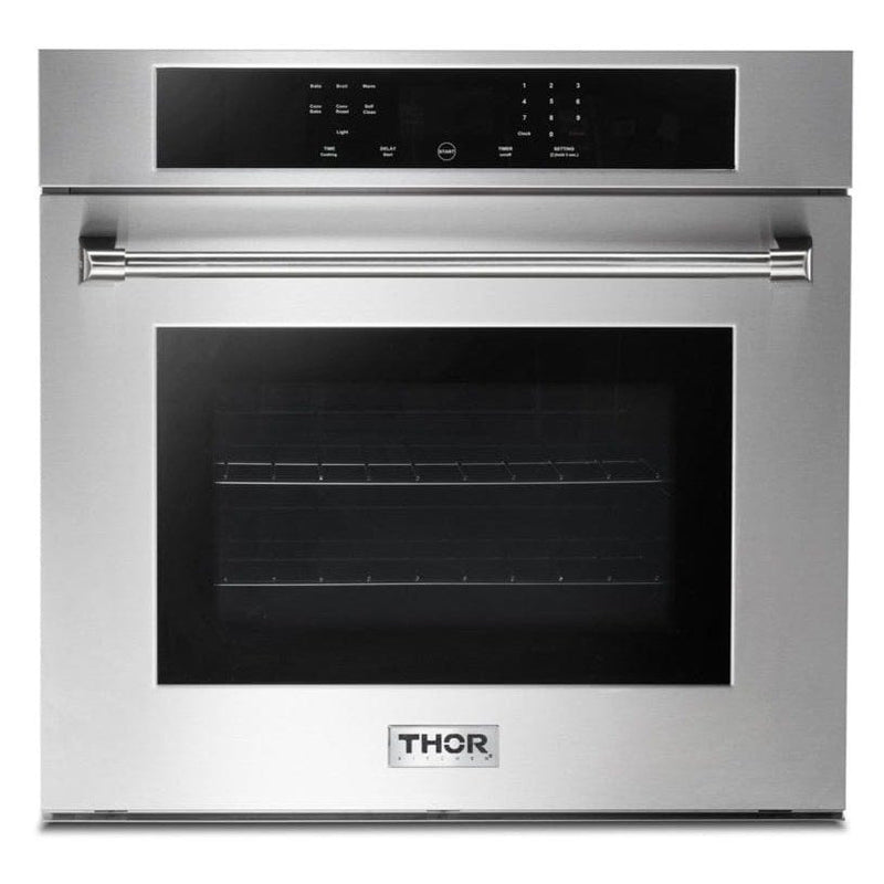 Thor Kitchen Appliance Package - 36 In. Gas Cooktop, Range Hood, Wall Oven, Microwave, AP-HRT3618U-3