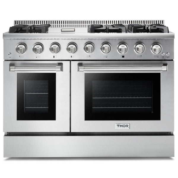 Thor Kitchen 48 in. 6.7 cu. ft. Professional Natural Gas Range in Stainless Steel, HRG4808U