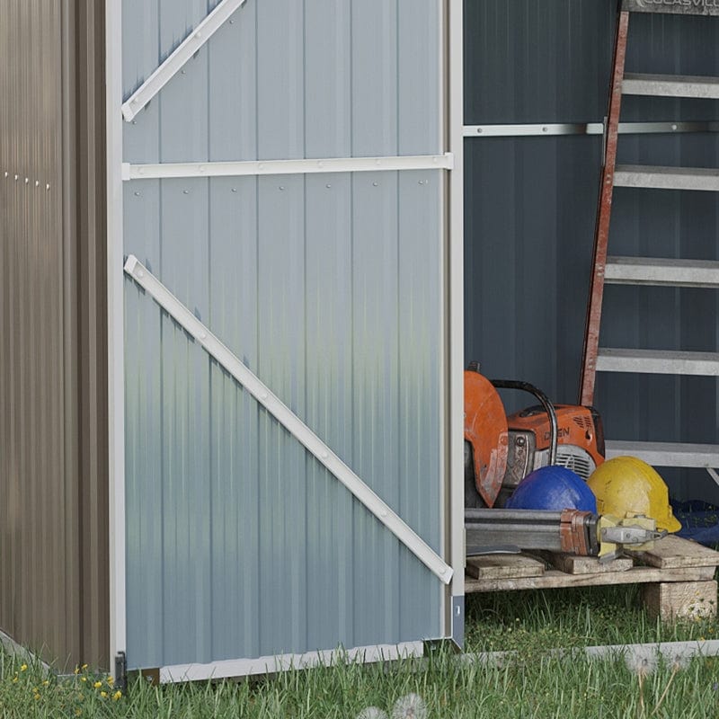 Outsunny 11' x 6' x 6' Steel Garden Storage Shed - 845-680CG