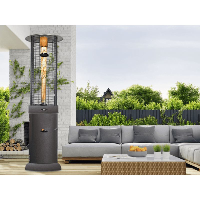 Shine Round Flame Tower Heater, 82.5”, 32,000 BTU - Backyard Provider