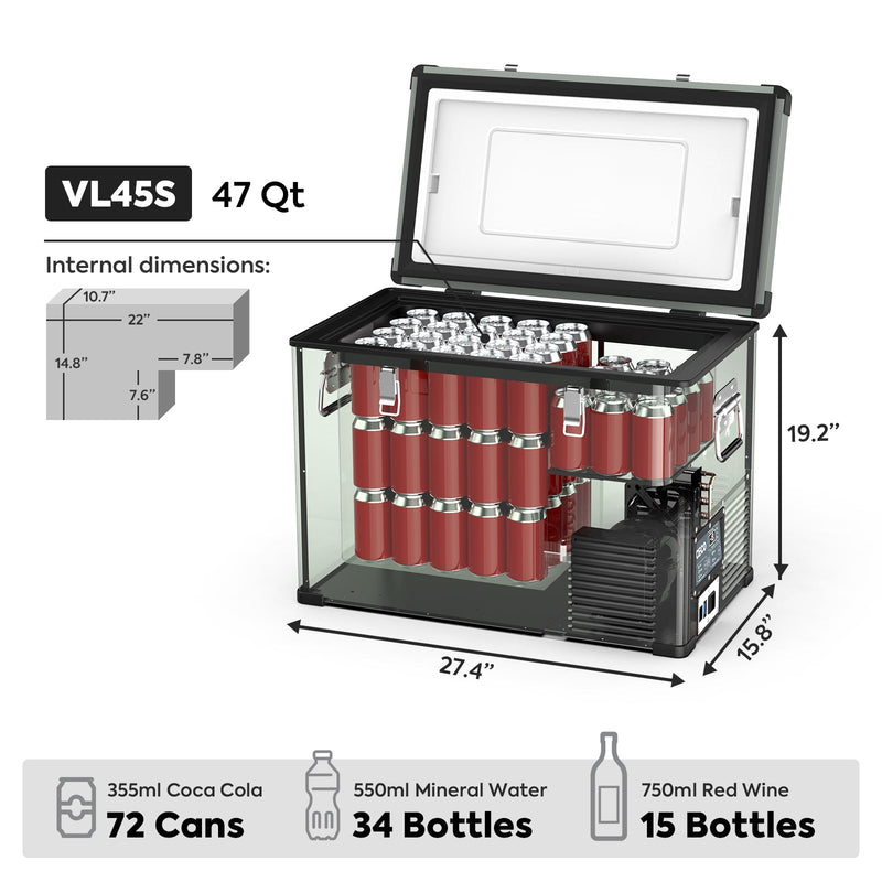 47.5QT VL45 Portable Fridge Single Zone Freezer | ICECO