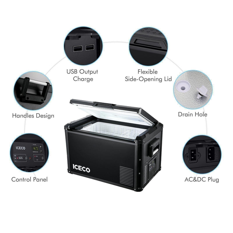 63.4QT VL60ProS Single Zone Portable Fridge Electric Cooler | ICECO