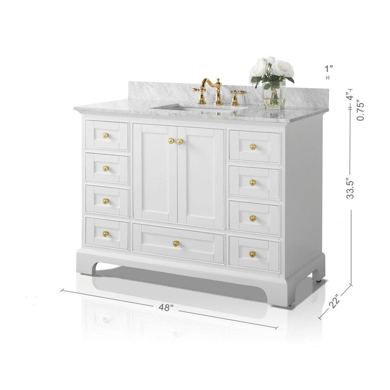 Ancerre Audrey Bathroom Vanity Set - VTS-AUDREY-48-W-CW - Backyard Provider