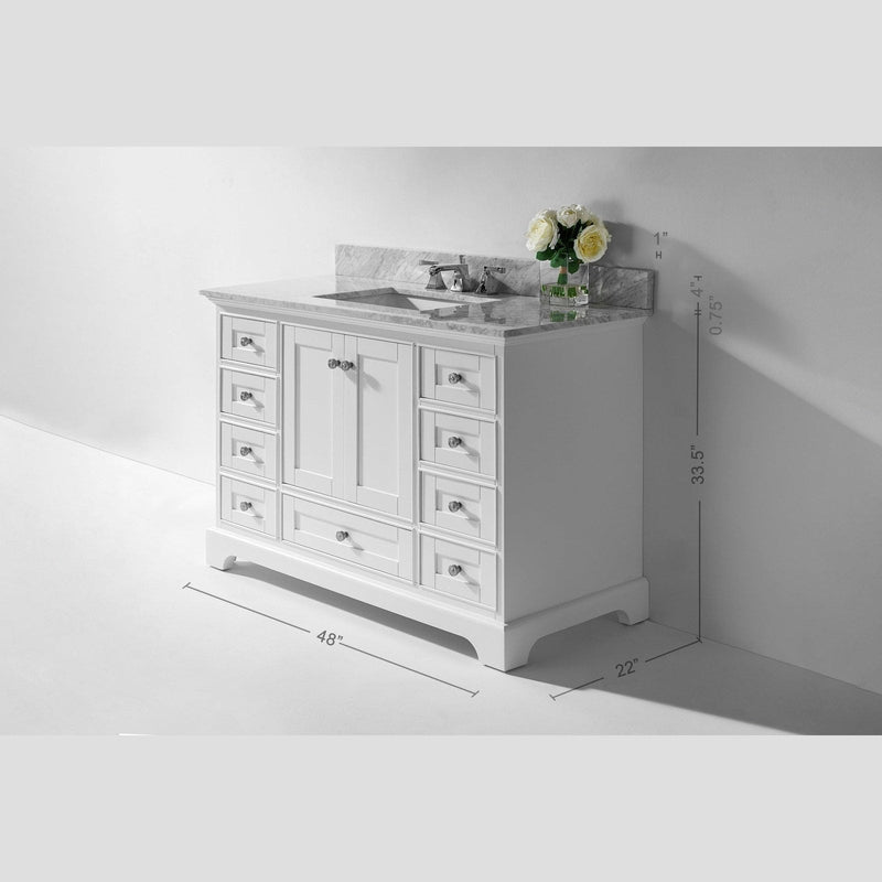 Ancerre Audrey Bathroom Vanity Set - VTS-AUDREY-48-W-CW - Backyard Provider