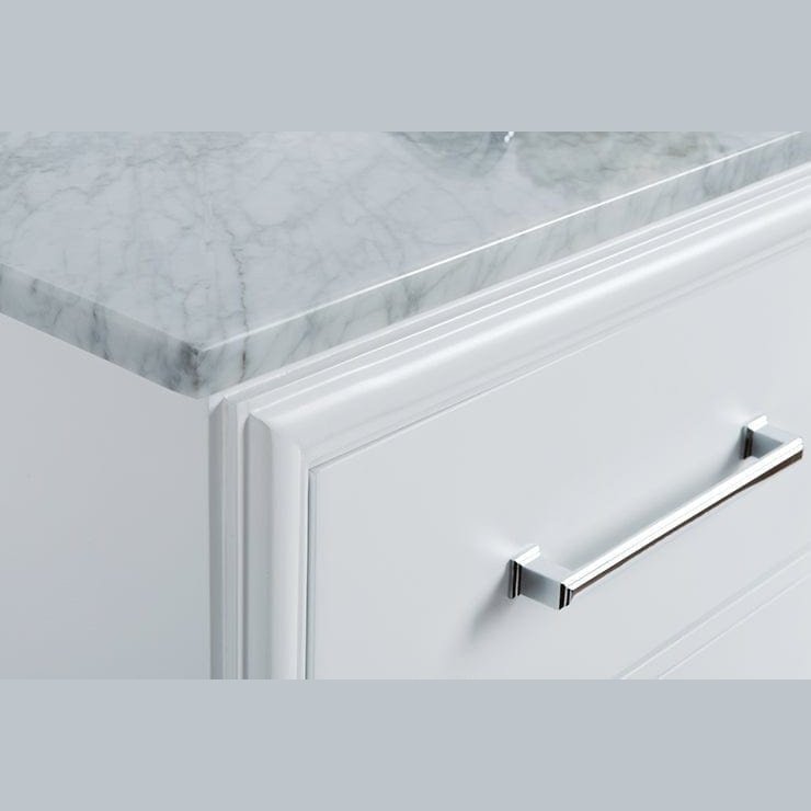 Ancerre Ellie Bathroom Vanity with Sink and Carrara White Marble Top Cabinet Set - VTS-ELLIE-42-W-CW - Backyard Provider