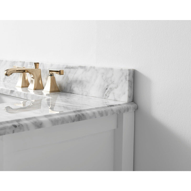 Ancerre Hayley Bathroom Vanity with Sink and Carrara White Marble Top Cabinet Set - VTS-HAYLEY-36-W-CW - Backyard Provider