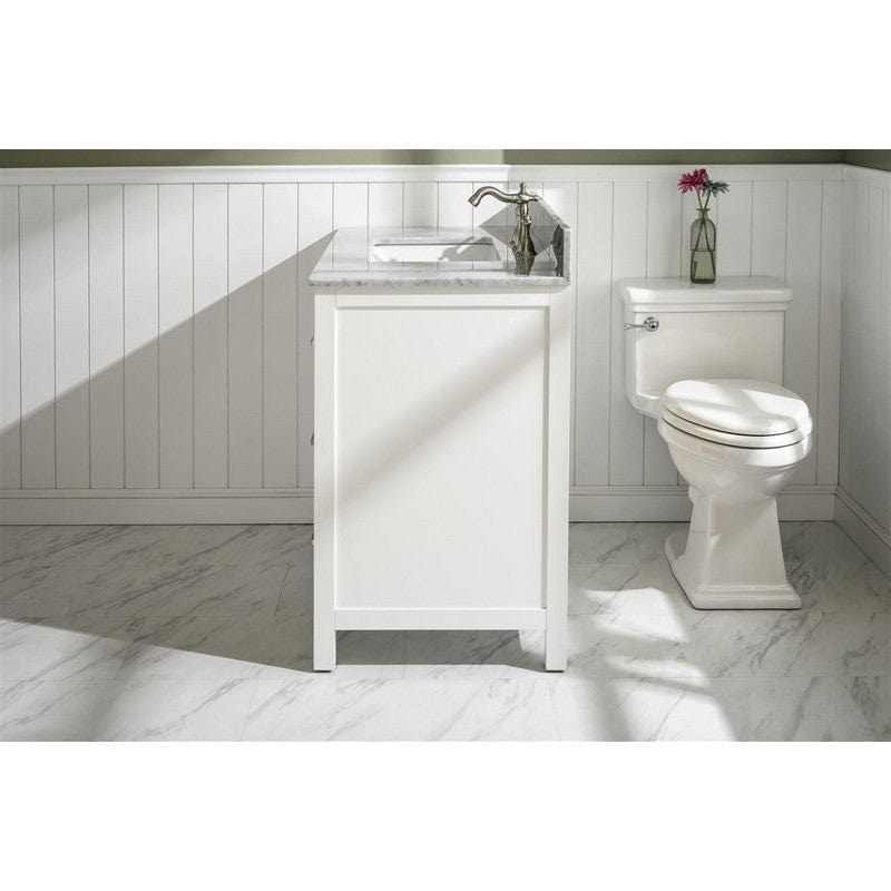 Legion Furniture WLF2136-W 36 Inch White Finish Sink Vanity Cabinet with Carrara White Top - Backyard Provider