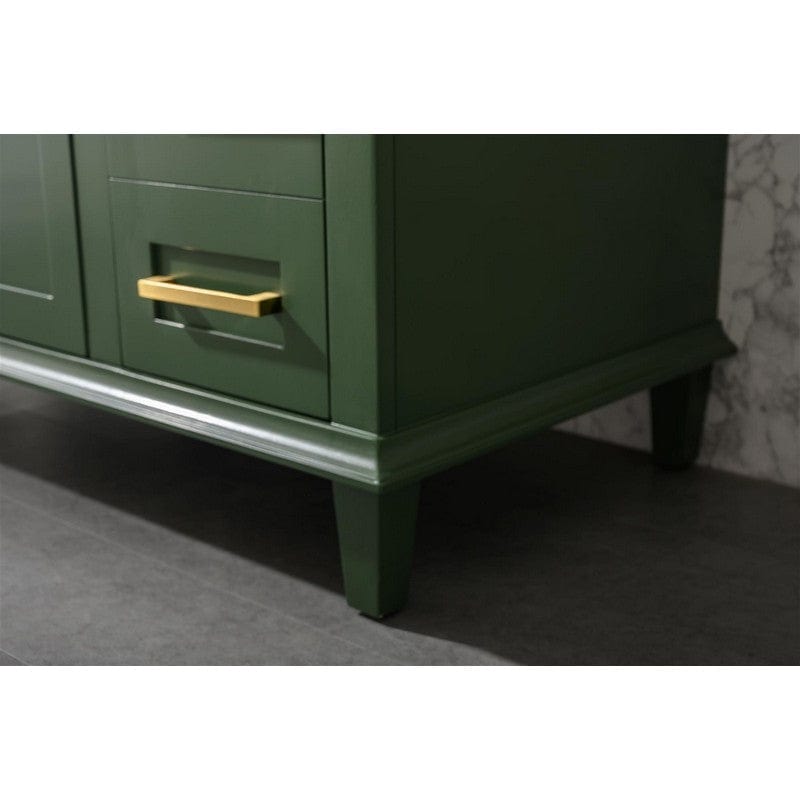 Legion Furniture WLF2236-VG 36 Inch Vogue Green Finish Sink Vanity Cabinet with Carrara White Top - Backyard Provider