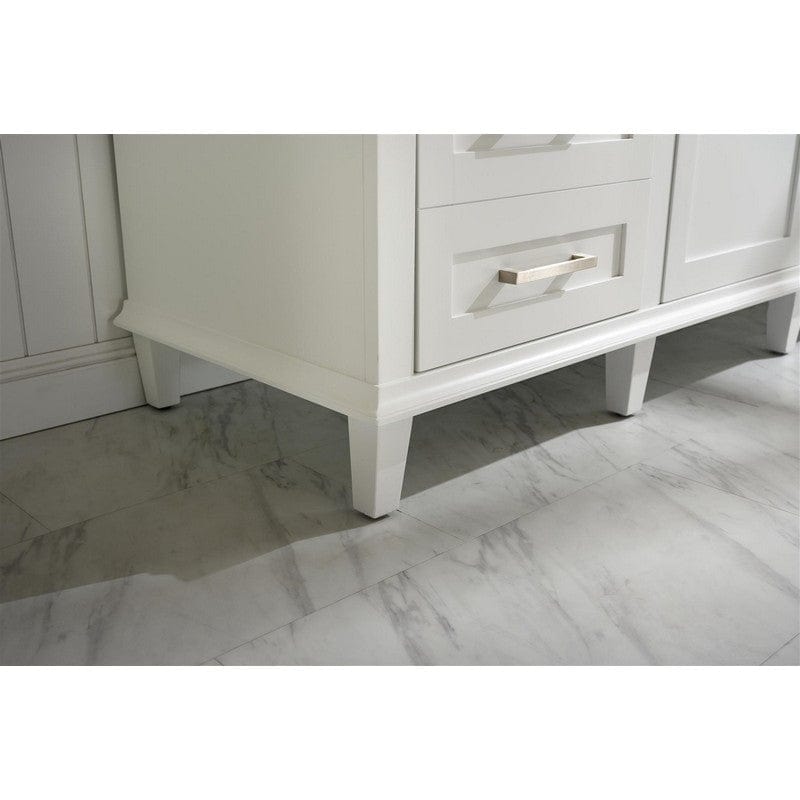 Legion Furniture WLF2260S-W 60 Inch White Finish Single Sink Vanity Cabinet with Carrara White Top - Backyard Provider