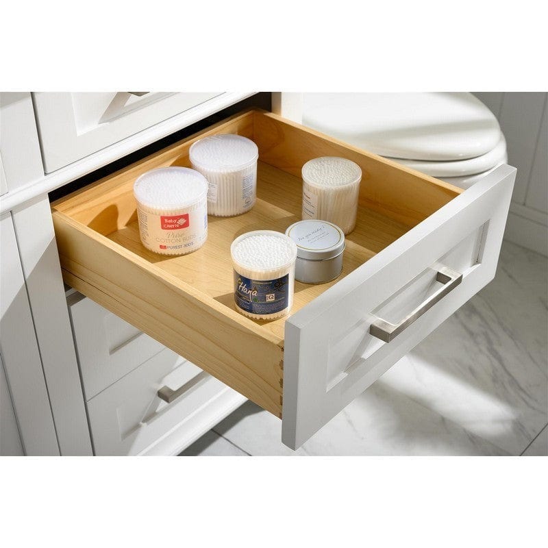 Legion Furniture WLF2260S-W 60 Inch White Finish Single Sink Vanity Cabinet with Carrara White Top - Backyard Provider