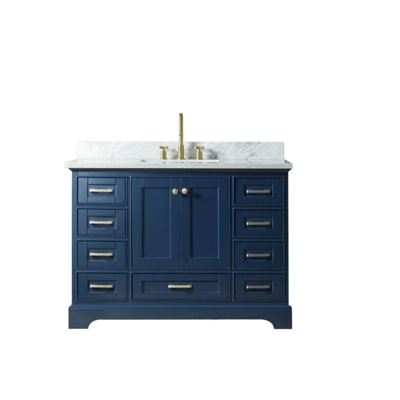 Legion Furniture WS3348-B 48 Inch Solid Wood Vanity in Blue, No Faucet - Backyard Provider