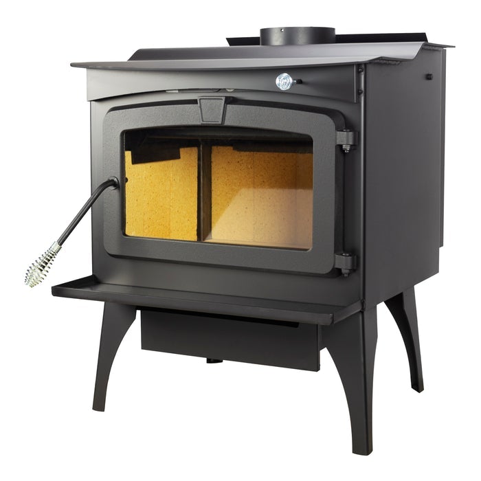 Pleasant Hearth WSL-2200-B 2,200 Sq. Ft. 70,000 BTU EPA Certified Wood Burning Stove with Blower Black New