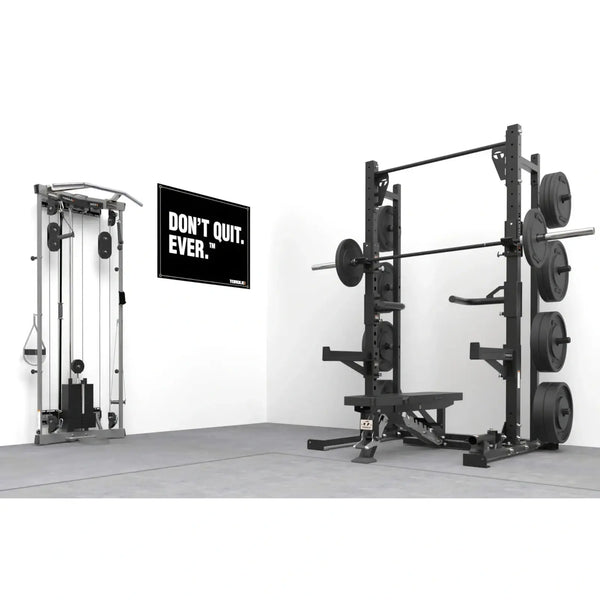 Torque High Squat Rack - Space Saving Strength Home Gym Package - Backyard Provider