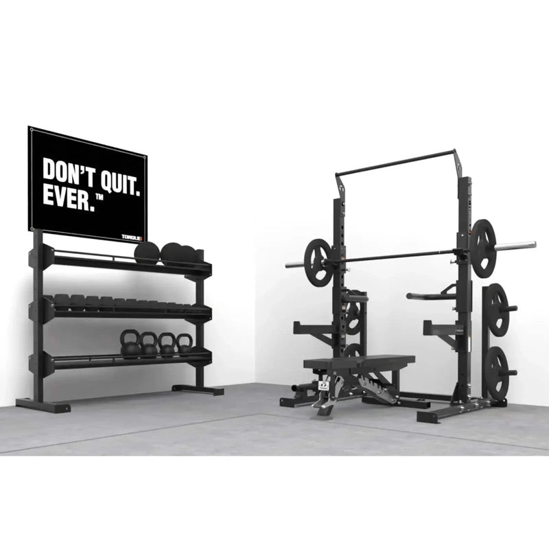 Torque Short Squat Rack - Ultimate Freeweight Home Gym Package - Backyard Provider