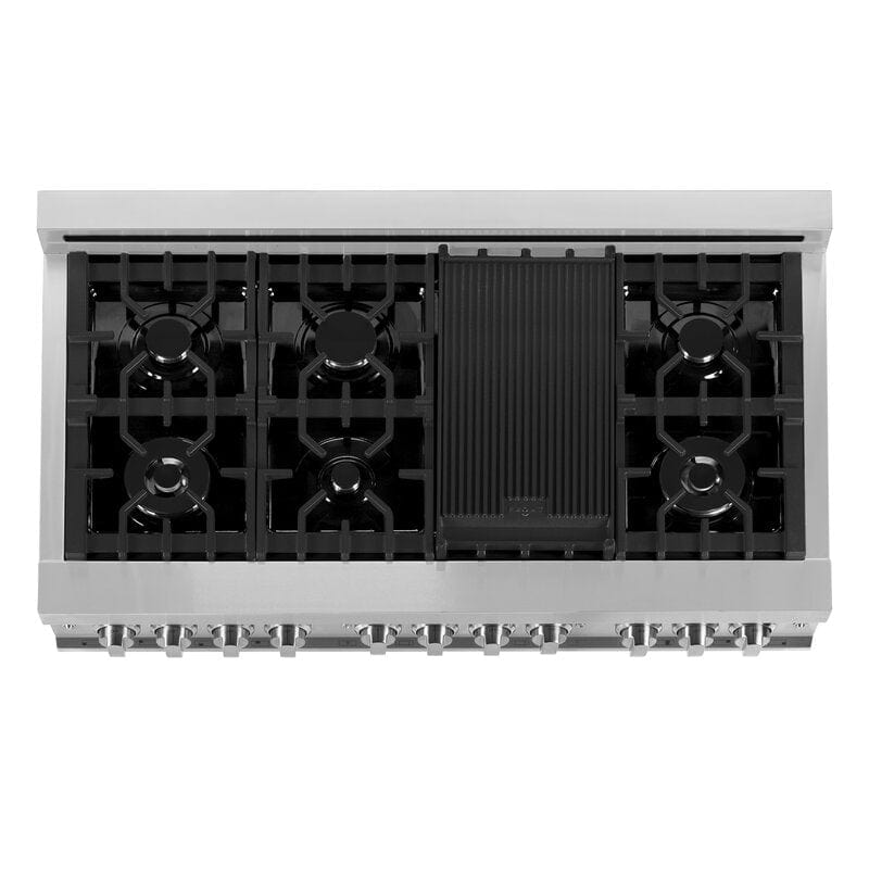 ZLINE Appliance Package - 48 in. Dual Fuel Range, Range Hood, Dishwasher, 3KP-RARH48-DW