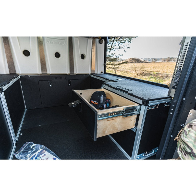 Goose Gear Alu-Cab Canopy Camper V2 - Chevy Colorado/GMC Canyon 2015-Present 2nd Gen. - Rear Double Drawer Module - 5' Bed