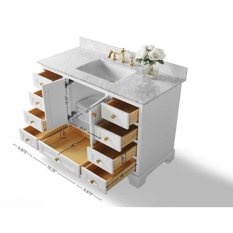 Ancerre Audrey Bathroom Vanity Set - VTS-AUDREY-48-W-CW - Backyard Provider