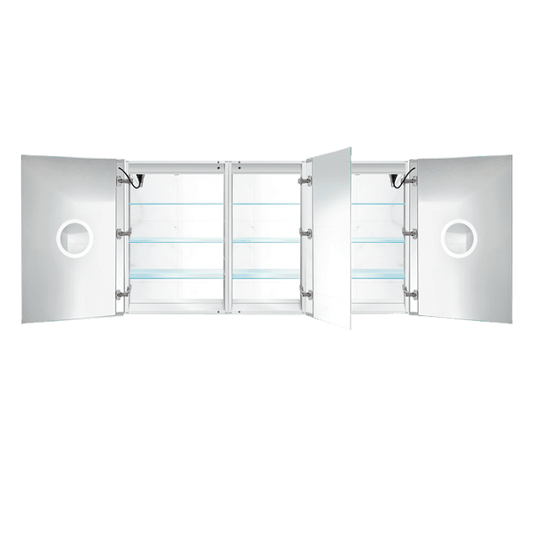 Krugg Svange 6036DLRR 60" X 36" Double LED Medicine Cabinet with Dimmer & Defogger SVANGE6036DLRR - Backyard Provider