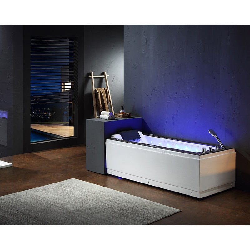 Sauna Hammam - ARCHIPEL® LORD SOLO BLACK 1-SEATER WHIRLPOOL BATHTUB 170X75 - RIGHT - MK53016933