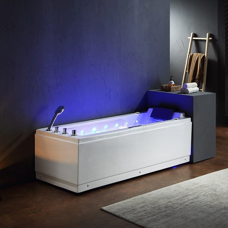 Sauna Hammam - ARCHIPEL® LORD SOLO WHITE 1-SEATER WHIRLPOOL BATHTUB 170X75 - LEFT - PREORDER