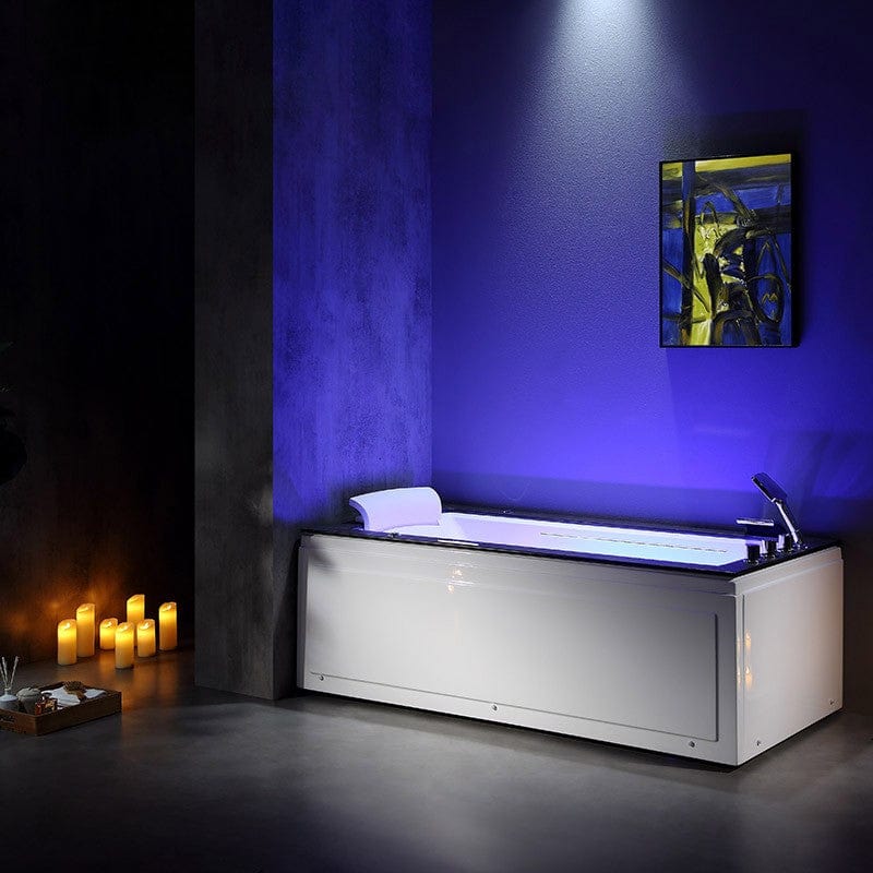 Sauna Hammam - LORD SOLO MAX BLACK WHIRLPOOL BATHTUB 1 PLACE ARCHIPEL® 180X90 - RIGHT - MK53018023