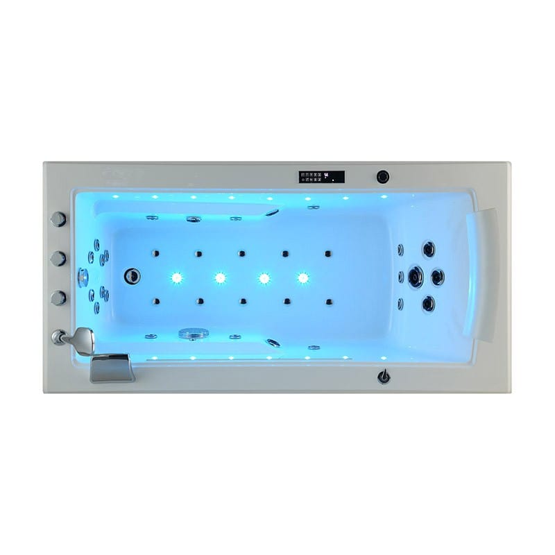 Sauna Hammam - LORD SOLO MAX WHITE WHIRLPOOL BATH 1 PLACE ARCHIPEL® 180X90 - LEFT - MK53018046