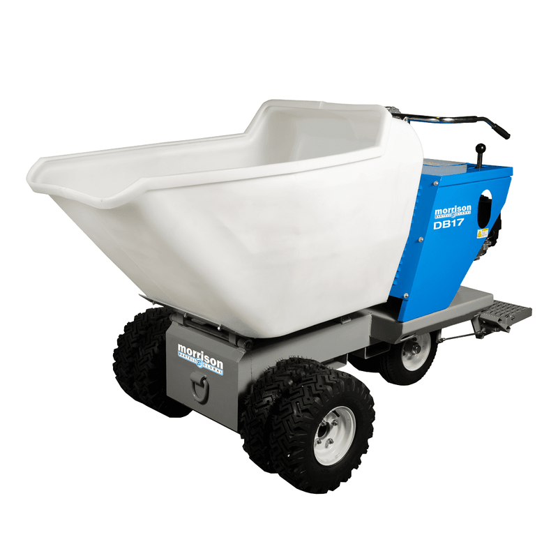 Bartell Morrison Concrete Power Buggy, 17 Cu Feet, 2500lb Load, Poly/Steel Bucket - DB17 - Backyard Provider