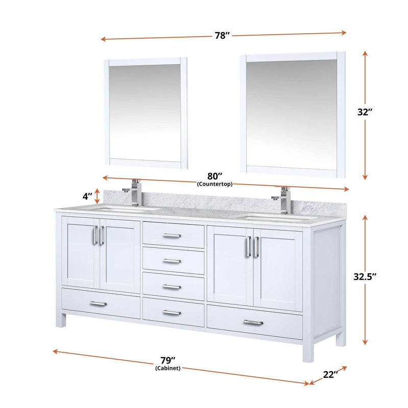 Jacques 80" x 22" Double Bath Vanity - Backyard Provider