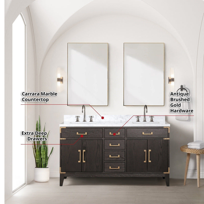 Laurel 60" x 22" Double Bath Vanity - Backyard Provider