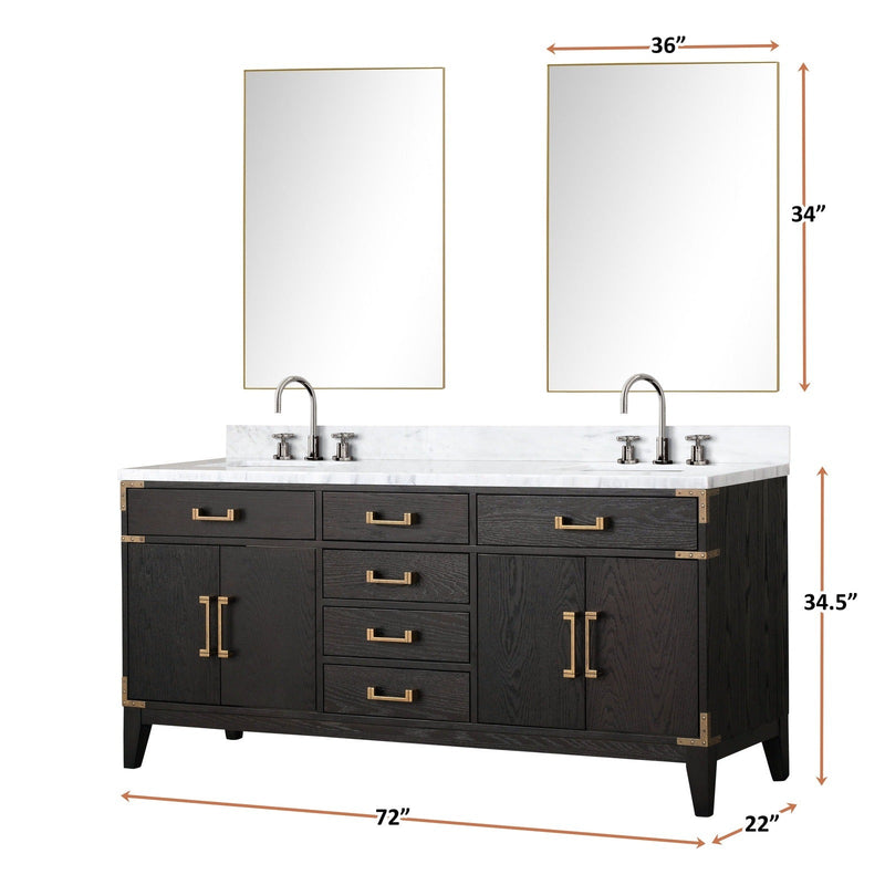 Laurel 72 " x 22" Double Bath Vanity - Backyard Provider