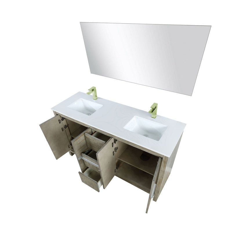 Lafarre 60" Rustic Acacia Double Bathroom Vanity - Backyard Provider