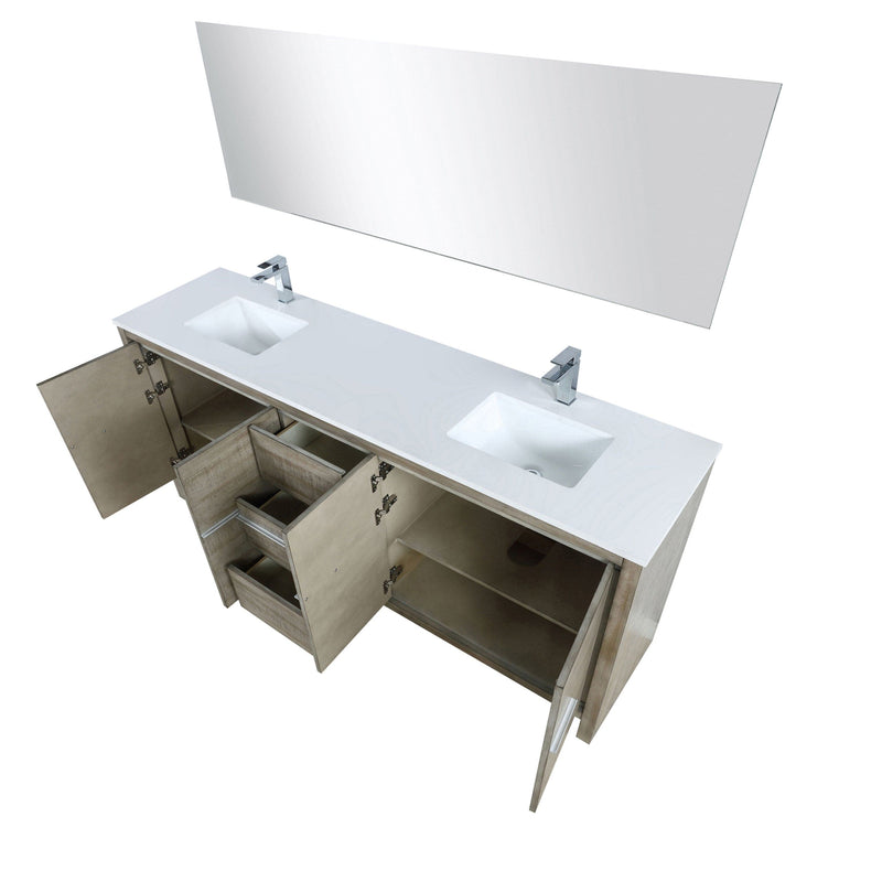 Lafarre 80" Rustic Acacia Double Bathroom Vanity - Backyard Provider