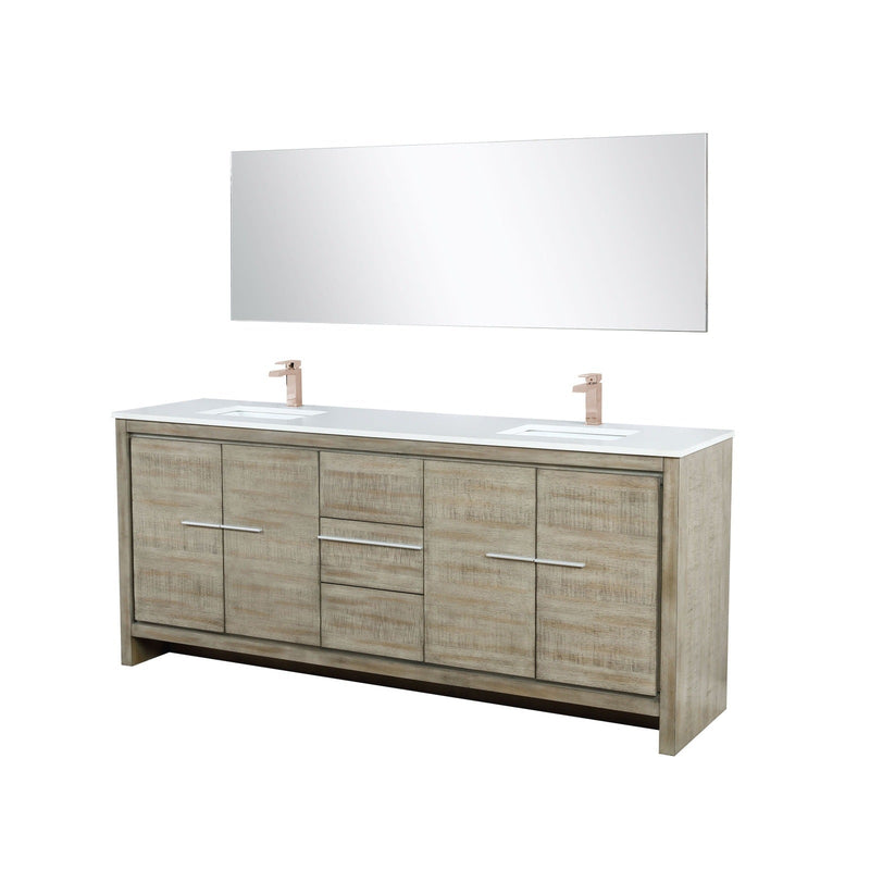 Lafarre 80" Rustic Acacia Double Bathroom Vanity - Backyard Provider