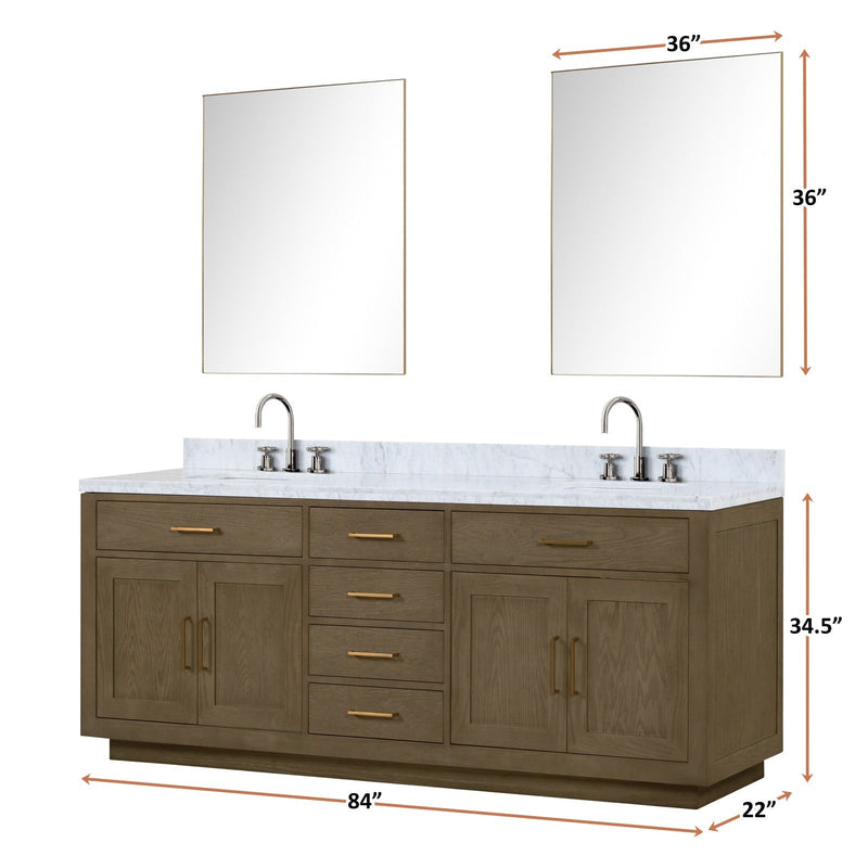 Abbey 84" x 22" Double Bath Vanity - Backyard Provider