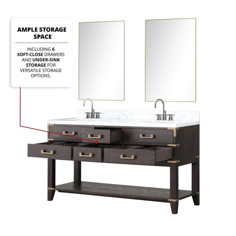 Norwalk 60" x 22" Double Bath Vanity - Backyard Provider