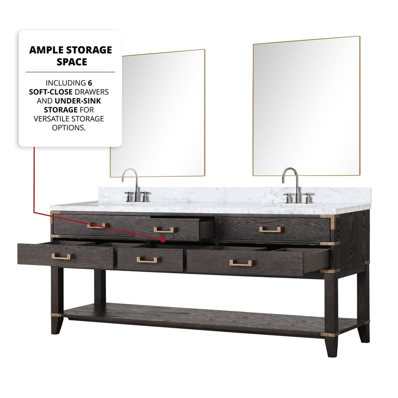 Norwalk 80" x 22" Double Bath Vanity - Backyard Provider