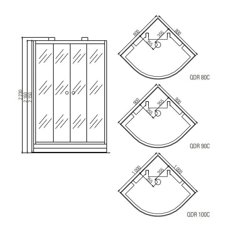 Sauna Hammam SHOWER CABIN HAMMAM ARCHIPEL® QDR 100C BLACK - MK53016127