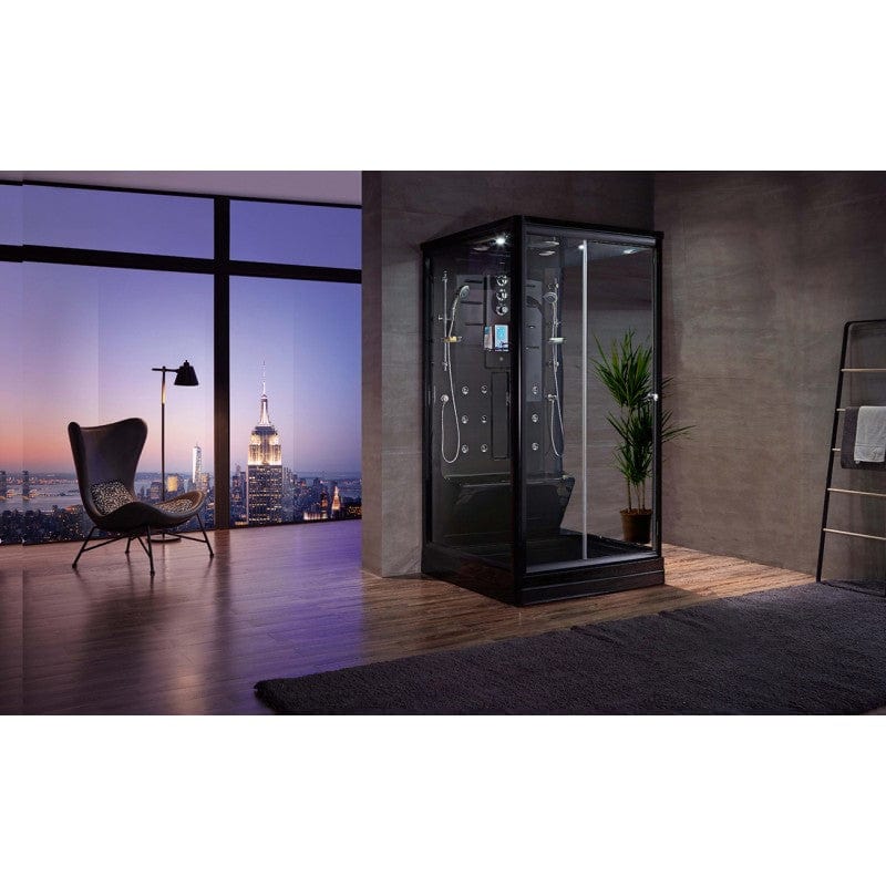 Sauna Hammam BOREAL® H-DUO BLACK EDITION HAMMAM SHOWER CABIN 112.5 X 90.5 X 220H CM - MK53013985