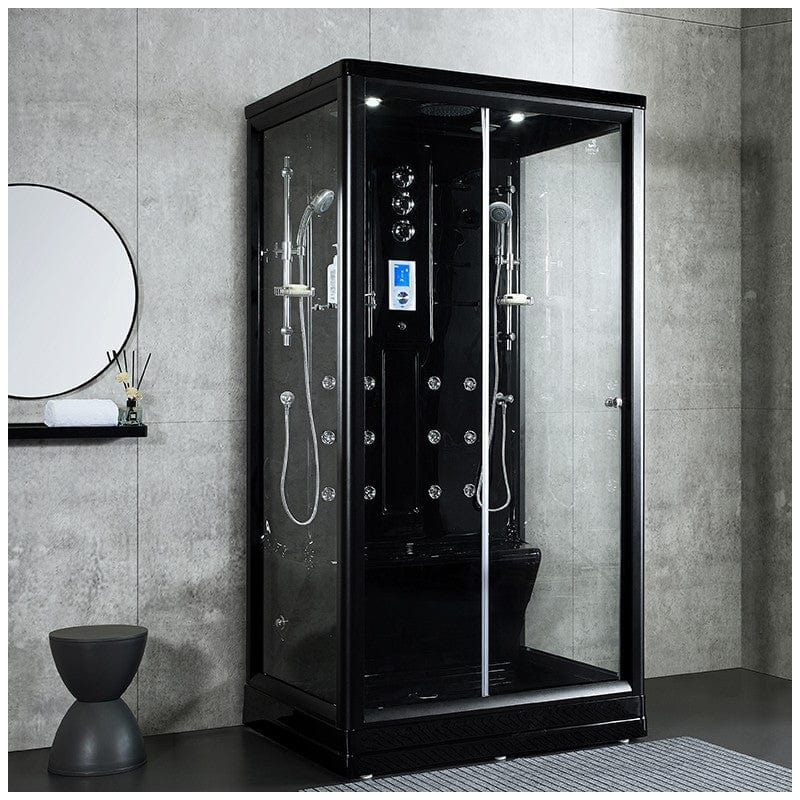 Sauna Hammam BOREAL® H-DUO BLACK EDITION HAMMAM SHOWER CABIN 112.5 X 90.5 X 220H CM - MK53013985