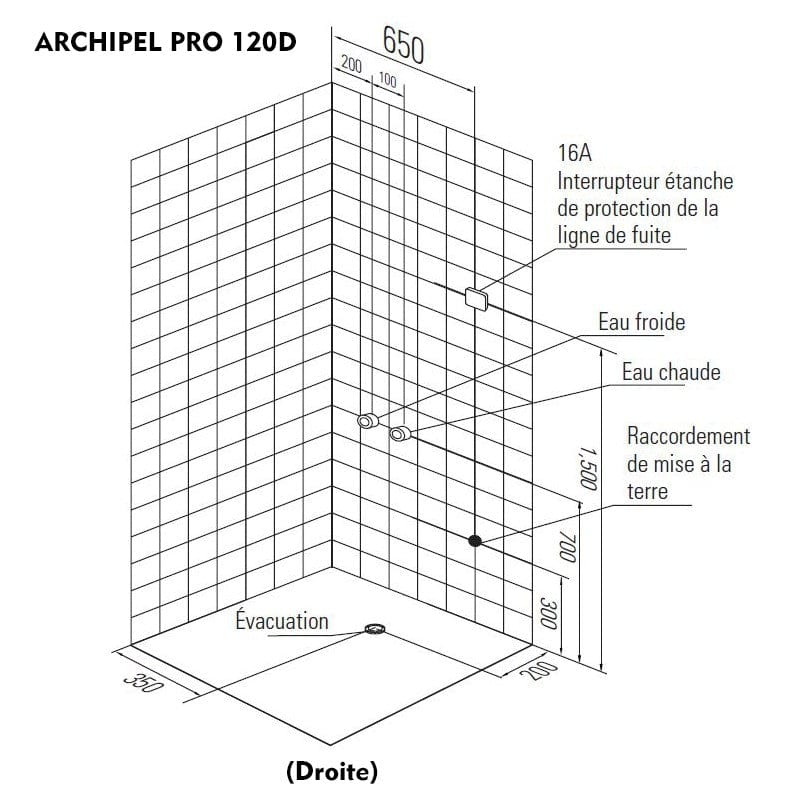 Sauna Hammam SHOWER CABIN HAMMAM DUO ARCHIPEL® PRO 120D 120X85CM - 2 PLACES - MK53019016